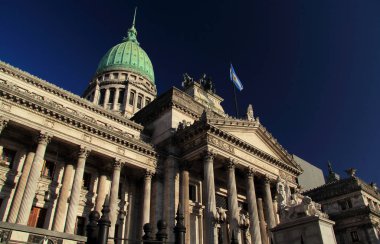 Buenos Aires, Arjantin 21 Nisan: Plaza del Congreso'da bulunan ulusal yasama organı, Arjantin'de siyasi yaşamın önemli bir parçasını oluşturuyor 21 Nisan 2019'da Buenos Aires, Arjantin
