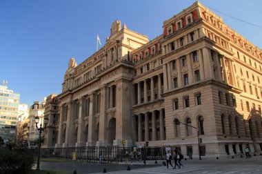 Buenos Aires, Arjantin 21 Nisan 2019 'da Buenos Aires' te kurulan Adalet Sarayı, Arjantin 'in Buenos Aires şehrinde hukukun üstünlüğünü sembolize etmektedir.