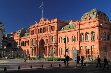 Buenos Aires, Arjantin Nisan 18: Casa Rosada, burada görülen, tartışmasız buenos aires tarihi Plaza de Mayo bulunan en önemli dönüm noktası 18 Nisan 2019 Buenos Aires, Arjantin