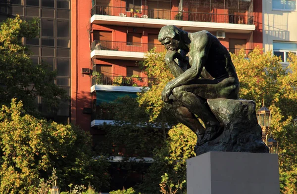 Буенос Айрес Аргентина Квітня Мислитель Огюст Родена Видатним Скульптури Розташований — стокове фото