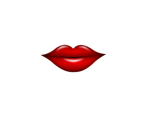 Red Lips White Background — Stock Photo, Image