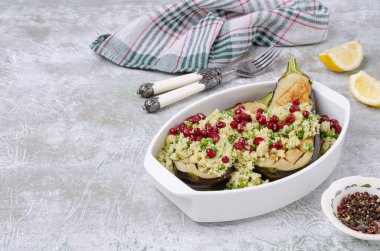 Kuskus lu patlıcan kızartması