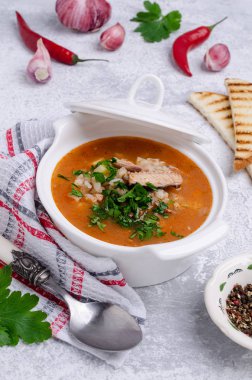 Balıklı domates çorbası