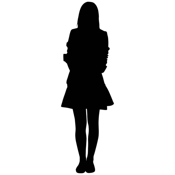 Silhoutte de debout femme — Image vectorielle