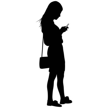 kadın telefonu elleri olan bir çanta