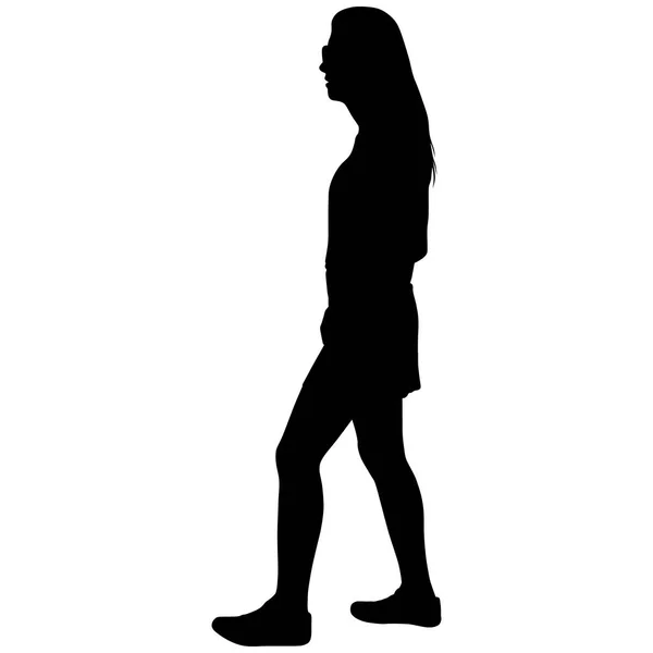 Femme avec des lunettes et une jupe courte va — Image vectorielle