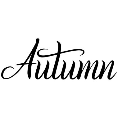 Siyah el yazısı yazıt sonbahar