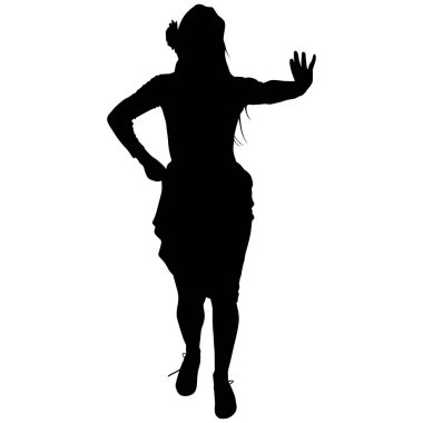 Flamenko dansçısı silüeti