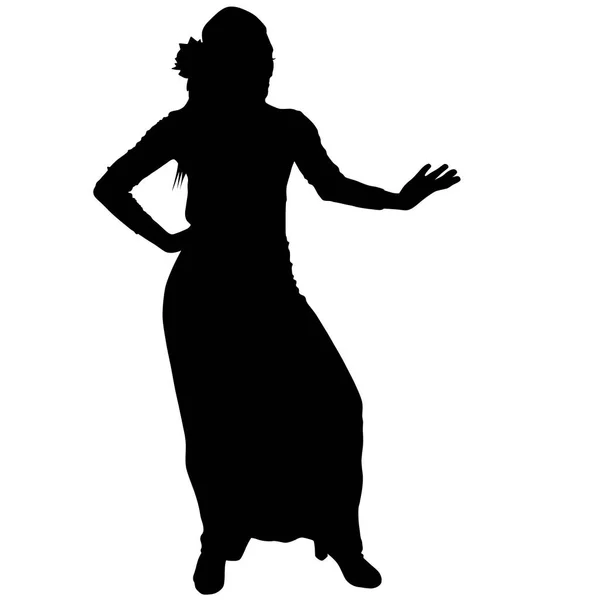 Silhouet van flamencodanser — Stockvector