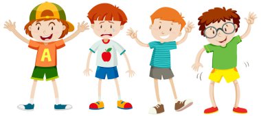 Bir genç oğlan Ayarla örnek