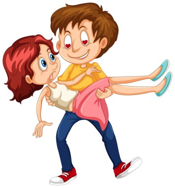 Aşk illüstrasyon düşen bir adam