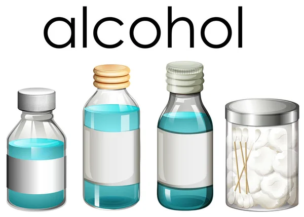 A Set of Medical Alcohol illustration