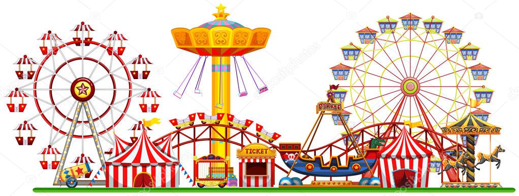 A Panorama of Fun Fair illustration