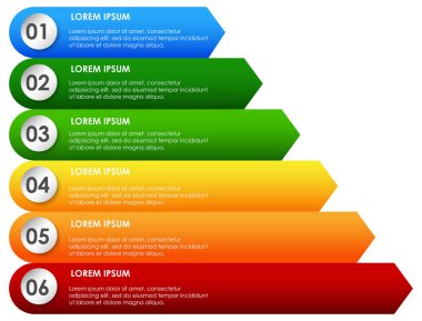 Gökkuşağı sunu azalan inforgraphic illüstrasyon