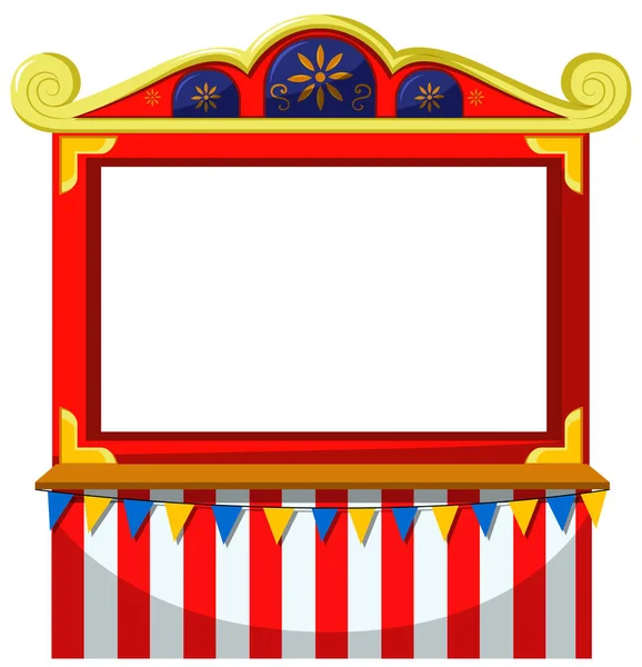Circo Tema Branco Banner Ilustração —  Vetores de Stock