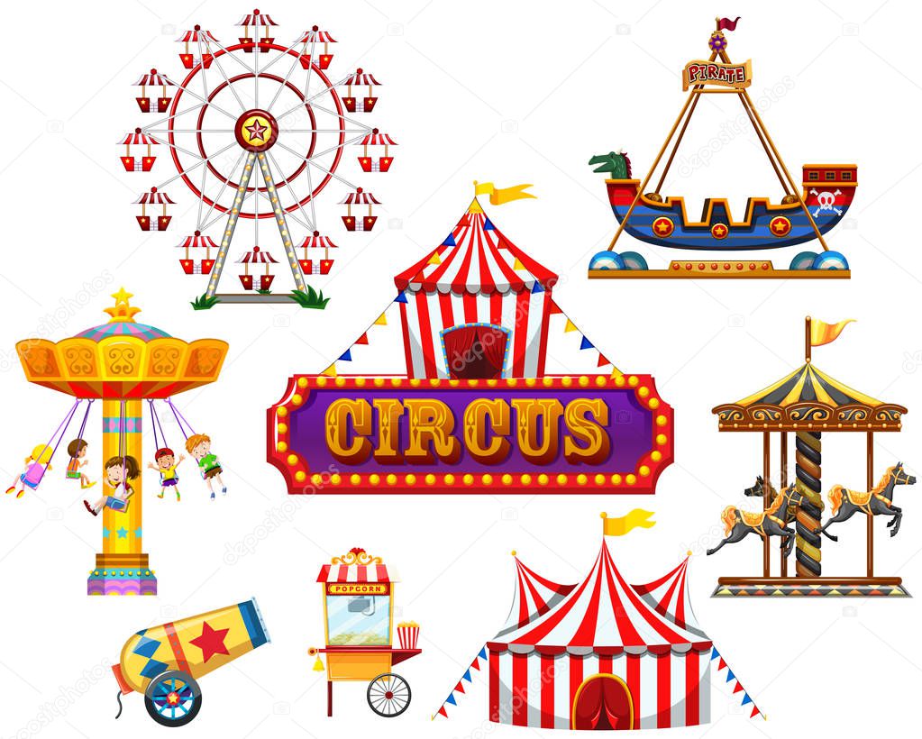 A Circus and Festival Element illustration