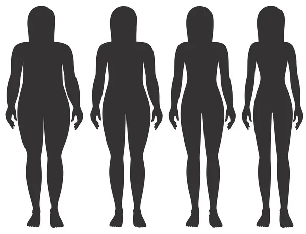 Этапы Весовой Иллюстрации Женщин — стоковый вектор