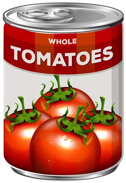 Can Whole Tomatoes Ilustrasi - Stok Vektor