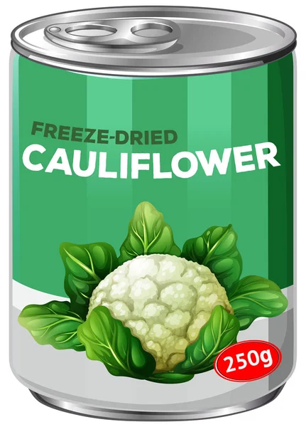 Can Freeze Dried Cauliflower Illustration - Stok Vektor