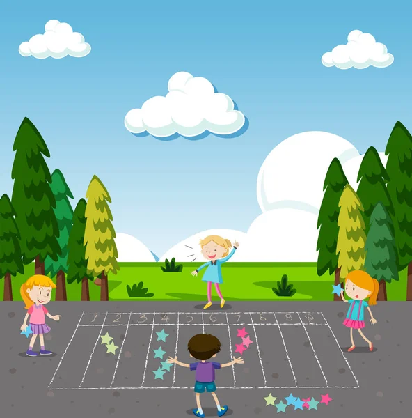 Çocuk oyun matematik oyunu, Park illüstrasyon