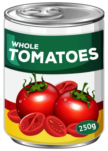 Can Whole Tomatoes Ilustrasi - Stok Vektor