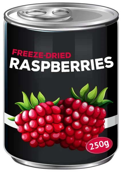 Sebuah Ilustrasi Can Freeze Dried Raspberries - Stok Vektor