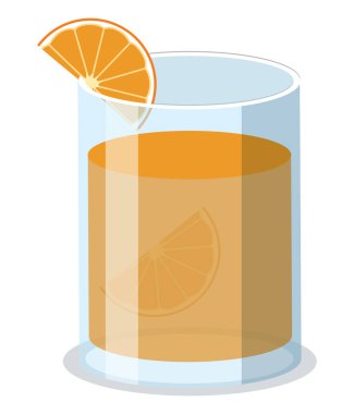 Bardak portakal suyu illüstrasyon