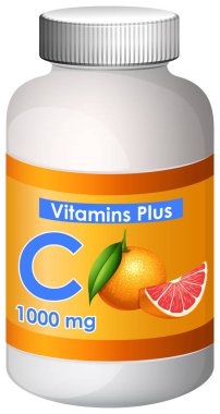 C vitamini artı illüstrasyon kap