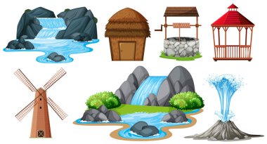 Farklı nesneleri çizim seti