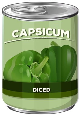 Olabilir, doğranmış kırmızı biber illüstrasyon