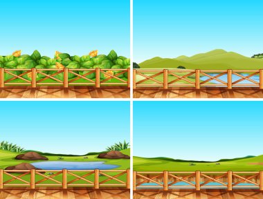 Açık sahneler resimde kümesi