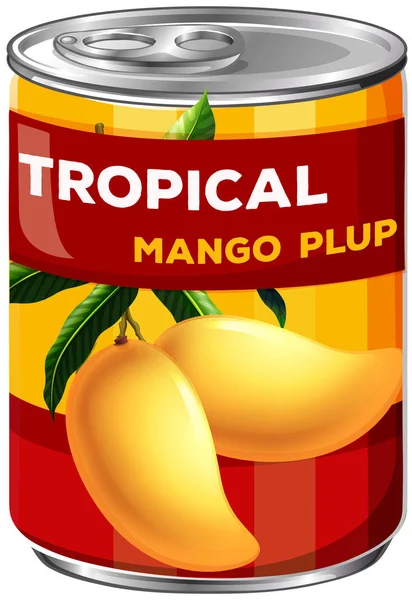 Can Mango Plup Ilustrasi - Stok Vektor