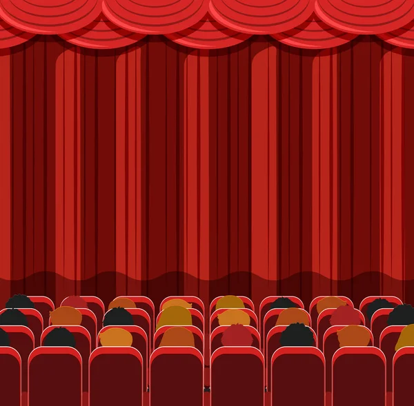 Pessoas Uma Cena Cinema Ilustração — Vetor de Stock