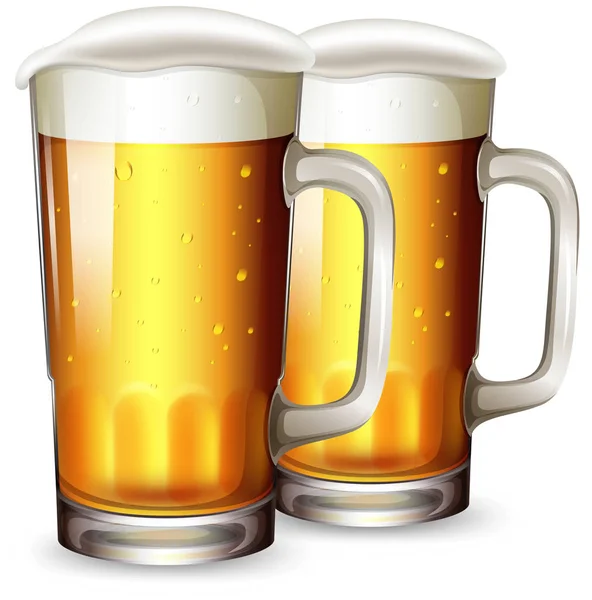 一组啤酒杯插图 — 图库矢量图片