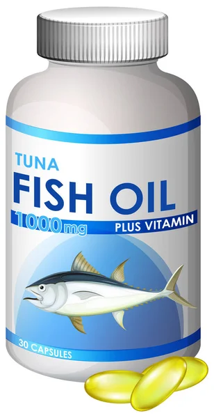 Capsule of Tuna Fish Oil illustration