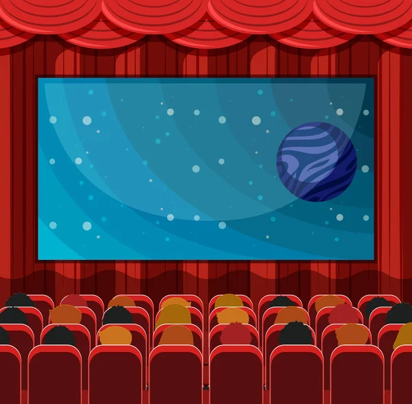 Scene Cinema Illustration — Stock Vector