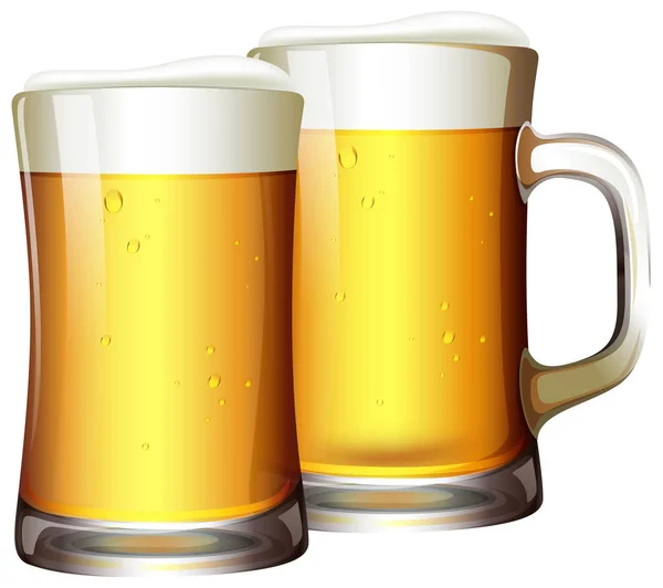 Conjunto Cervejas Ilustração Caneca —  Vetores de Stock