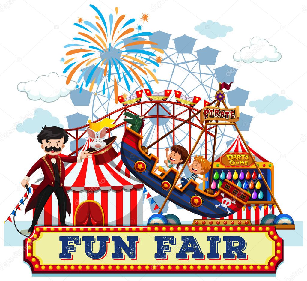 Fun Fair and Rides illustration