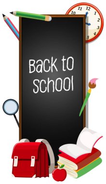 Geri okul şablonu resim.