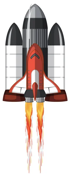 Space Shuttle White Background Illustration — Stock Vector