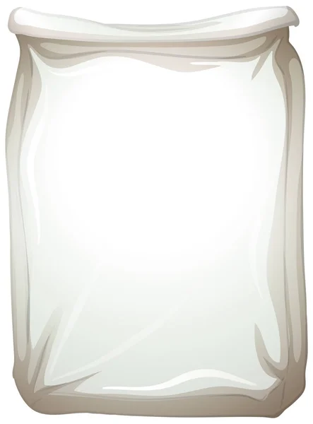 Ilustración Paquete Plástico Vacío Blanco — Vector de stock
