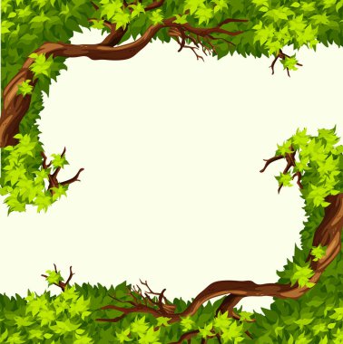 Bir ağaç dalı çerçeve şekil