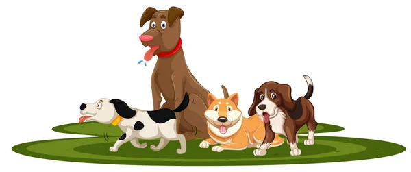一组狗的插图 — 图库矢量图片