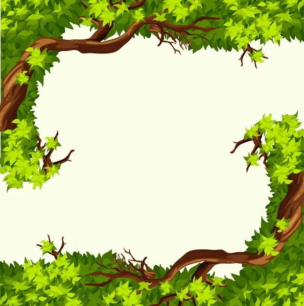 Tree Branch Frame Illustration — Stock Vector