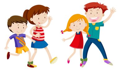 İnsanlar faaliyetleri illüstrasyon iş kümesi