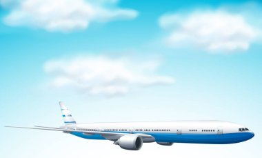 gökyüzü illüstrasyon büyük ticari uçak