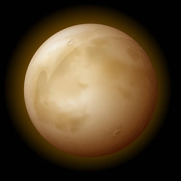 Illustration Gros Plan Pleine Lune — Image vectorielle