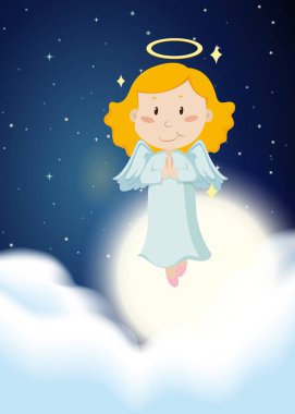 Bir açı üzerinde gökyüzü illüstrasyon