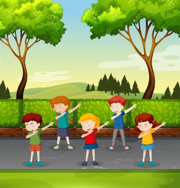 park çizimde dabbing alt kümesini