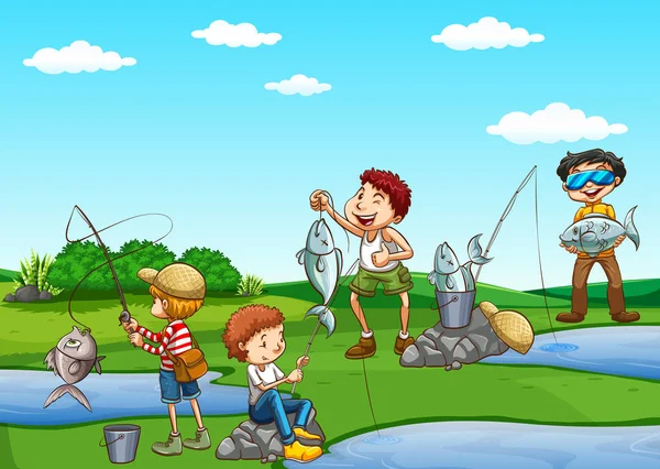 Kids Fishing Vector Art, Icons, And Graphics For Free, 50% OFF